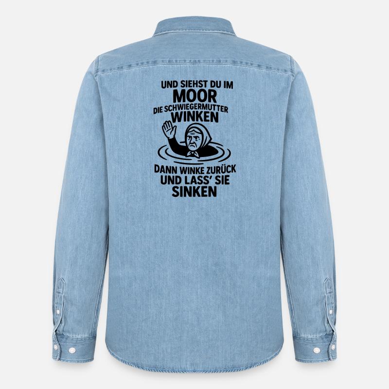 schwiegermutter spruch böse gemein - Männer Jeanshemd Organic von Stanley/Stella - verwaschenes Hellblau