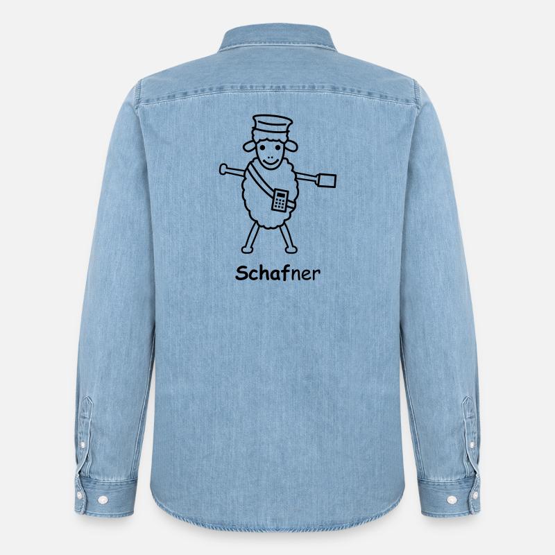 TIB_Schaf-ner - Männer Jeanshemd Organic von Stanley/Stella - verwaschenes Hellblau