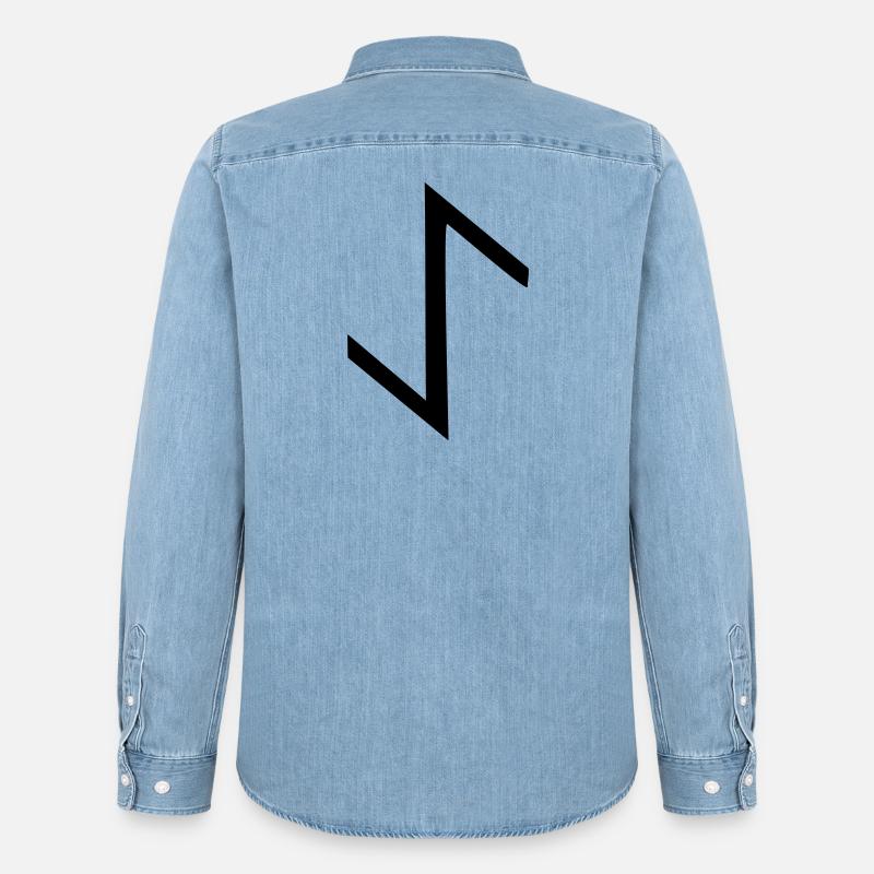 rune eihwaz,eoh - Männer Jeanshemd Organic von Stanley/Stella - verwaschenes Hellblau