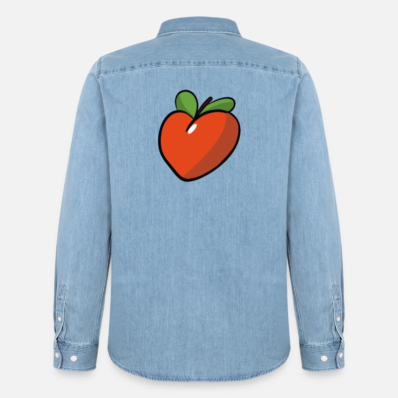 Peche_coeur - Männer Jeanshemd Organic von Stanley/Stella - verwaschenes Hellblau