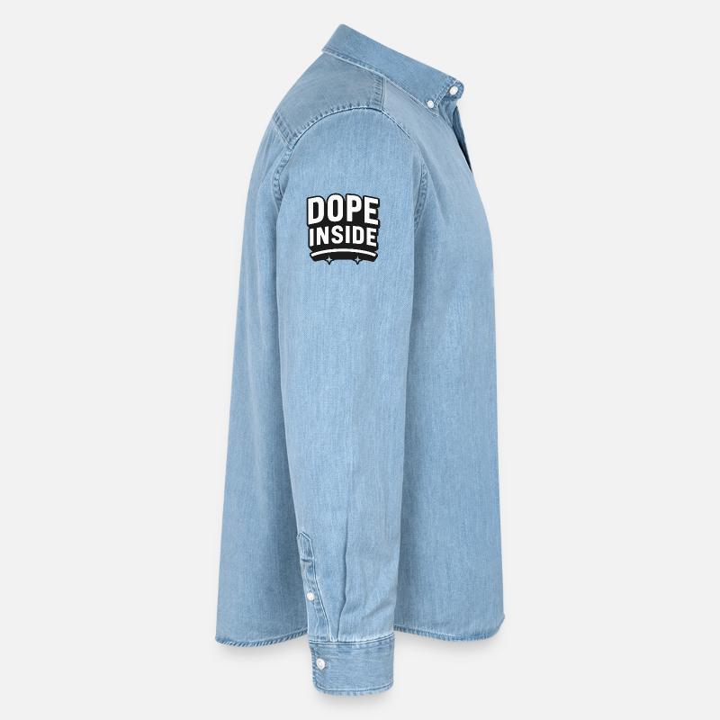 Lustiges Design D*pe inside Männer Jeanshemd Organic von Stanley/Stella