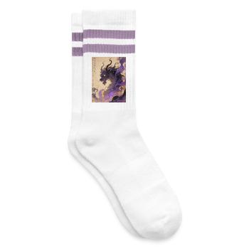 Le Sceptre d'Améthyste : Qilin Zijin – Aura Royale - Chaussettes de tennis - blanc/lilas  - Droite