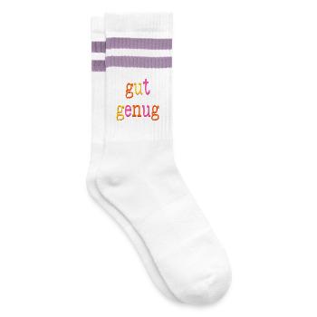 SELBSTWERT ÜBUNG GUT GENUG SEIN - Gestreifte Tennissocken - Weiß/Flieder  - Rechts