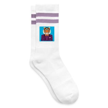 HUMAN TIGER - baby & kids - Chaussettes de tennis - blanc/lilas  - Droite