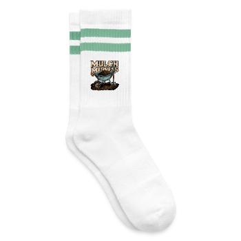 Mens Mulch Madness Funny Gardening Compost - Striped tennis socks - white/mint - Right