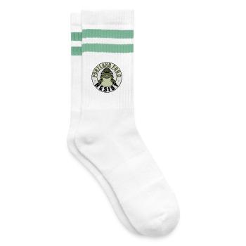 Portland Frog Resist - USA Frog T-Shirt - Striped tennis socks - white/mint - Right