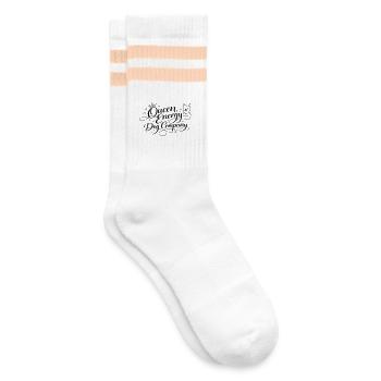 Queen Energy, Dog Company - Striped tennis socks - white/peach - Right