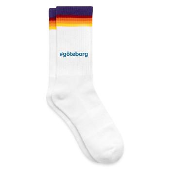 Göteborg Sweden Schweden - Gestreifte Tennissocken - weiß/regenbogen - Rechts