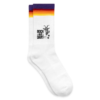Bock_Auf_DART - Gestreifte Tennissocken - weiß/regenbogen - Rechts