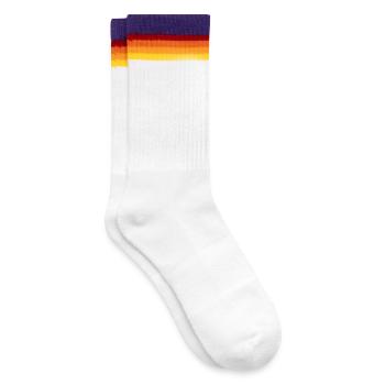 Hai School - Gestreifte Tennissocken - weiß/regenbogen - Rechts