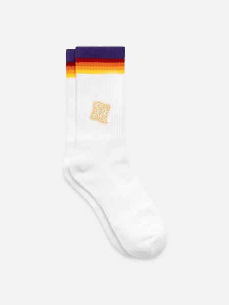 Focaccia Botanisches Team - Gestreifte Tennissocken - weiß/regenbogen