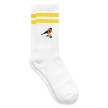 oiseau - Chaussettes de tennis - blanc/jaune - Droite