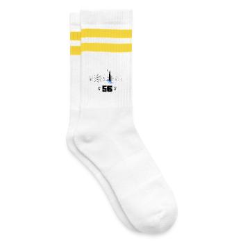 Morbihan - Striped tennis socks - white/yellow - Right