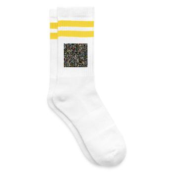 Scopesthesia - Striped tennis socks - white/yellow - Right