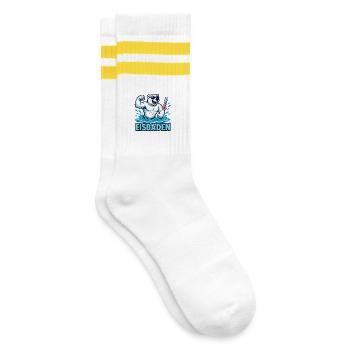 Bain de glace PolarBear Fitness - Chaussettes de tennis - blanc/jaune - Droite