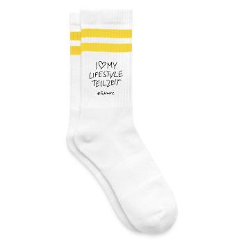Lifestyle Time - Striped tennis socks - white/yellow - Right