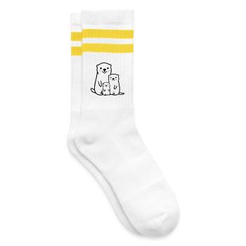 Loutre - Chaussettes de tennis - blanc/jaune - Droite