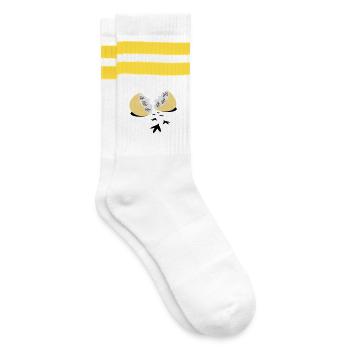Prison break - Striped tennis socks - white/yellow - Right