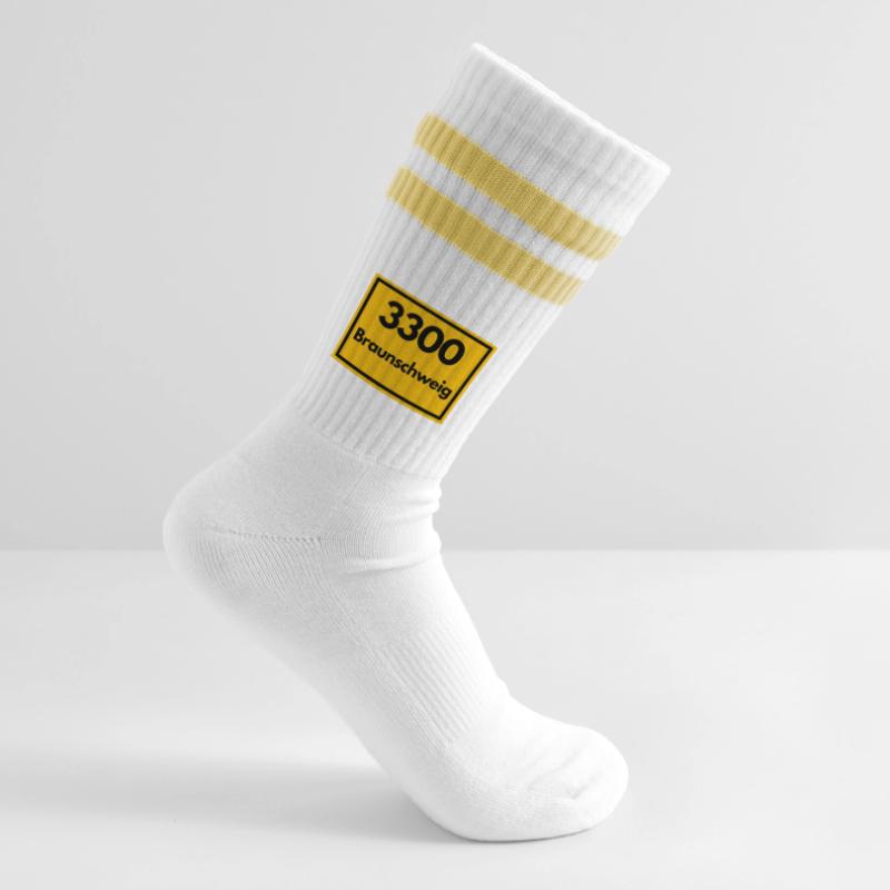 OLD POSTCODE POSTCODE RETRO 3300 BRAUNSCHWEIG Striped tennis socks