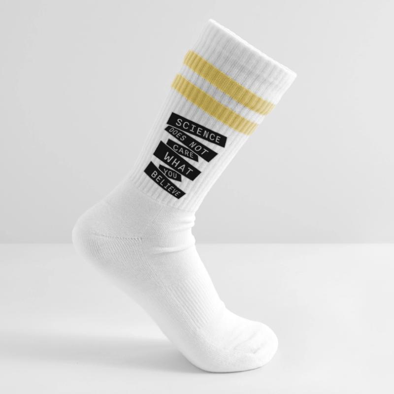 La science se moque de ce que vous croyez Logo des faits Chaussettes de tennis