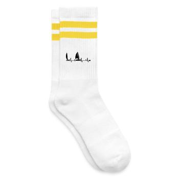 Sail - Striped tennis socks - white/yellow - Right