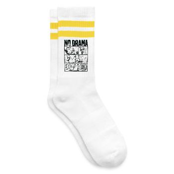 Pas de drame, juste des vibrations, Lama - Chaussettes de tennis - blanc/jaune - Droite