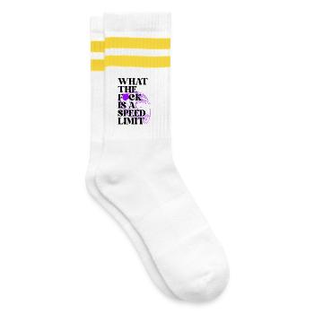 Car - Striped tennis socks - white/yellow - Right