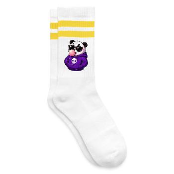 Cool_Panda_Bubblegum_Attitude - Striped tennis socks - white/yellow - Right
