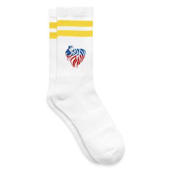 Eslovenia - Slovenia - Tiger Flags - Striped tennis socks - white/yellow - Right