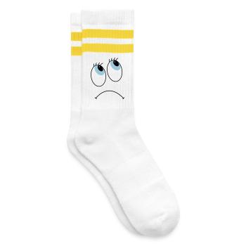 eyes - Striped tennis socks - white/yellow - Right