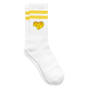 Cœur de fromage - Chaussettes de tennis - blanc/jaune - Droite