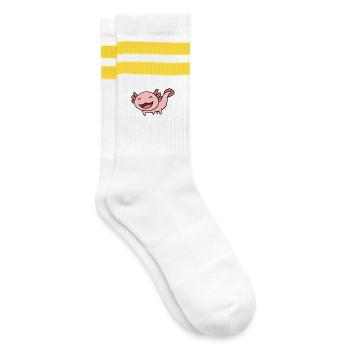 Axolotl Rose Doux - Chaussettes de tennis - blanc/jaune - Droite
