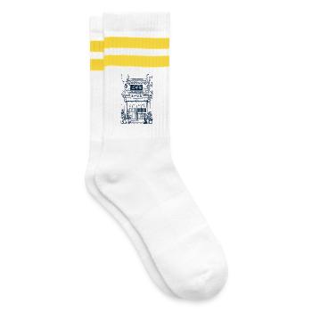 Japanese Ramen Sushi Shop - Striped tennis socks - white/yellow - Right