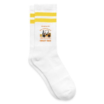 Conducteur de chariot élévateur - Chaussettes de tennis - blanc/jaune - Droite