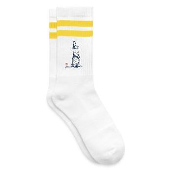 Music Otter - Chaussettes de tennis - blanc/jaune - Droite