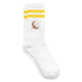 Rat Lunaire Céleste - Chaussettes de tennis - blanc/jaune - Droite