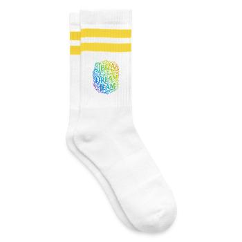 Ibiza Dream Team Colorée - Chaussettes de tennis - blanc/jaune - Droite