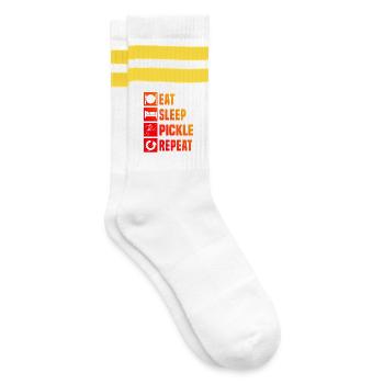 Conception professionnelle du pickleball pour les fans de joueurs de pickleball - Chaussettes de tennis - blanc/jaune - Droite