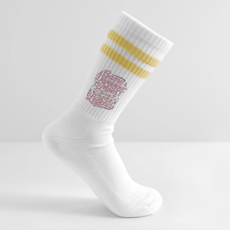 Game Developer Mom The Idol The Myth Game Coder Gestreifte Tennissocken