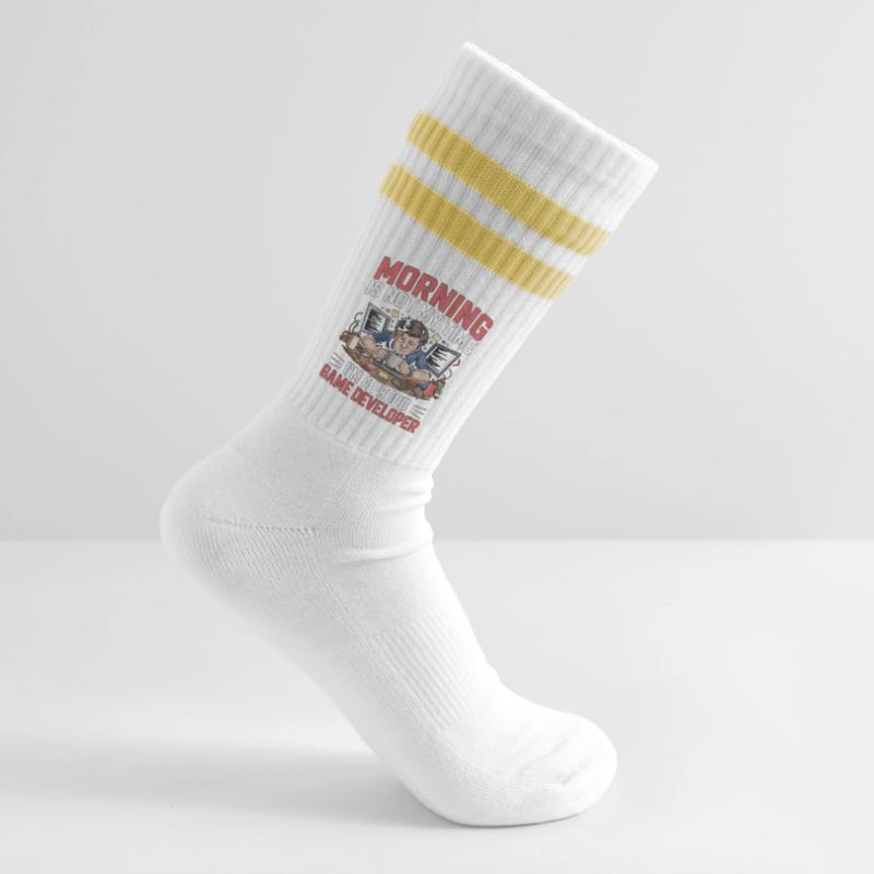 Game Developer Morning Is Not My Time Game Coder Gestreifte Tennissocken