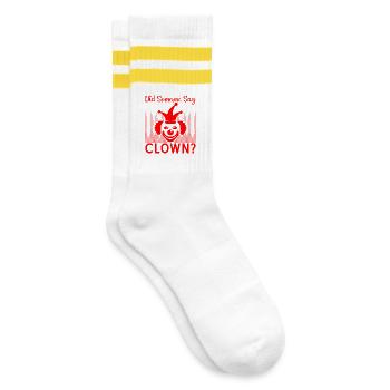 Cirque quelqu’un a dit Clown Circus Artiste Cadeau - Chaussettes de tennis - blanc/jaune - Droite