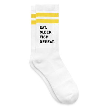 Pêcheurs de sport - Chaussettes de tennis - blanc/jaune - Droite