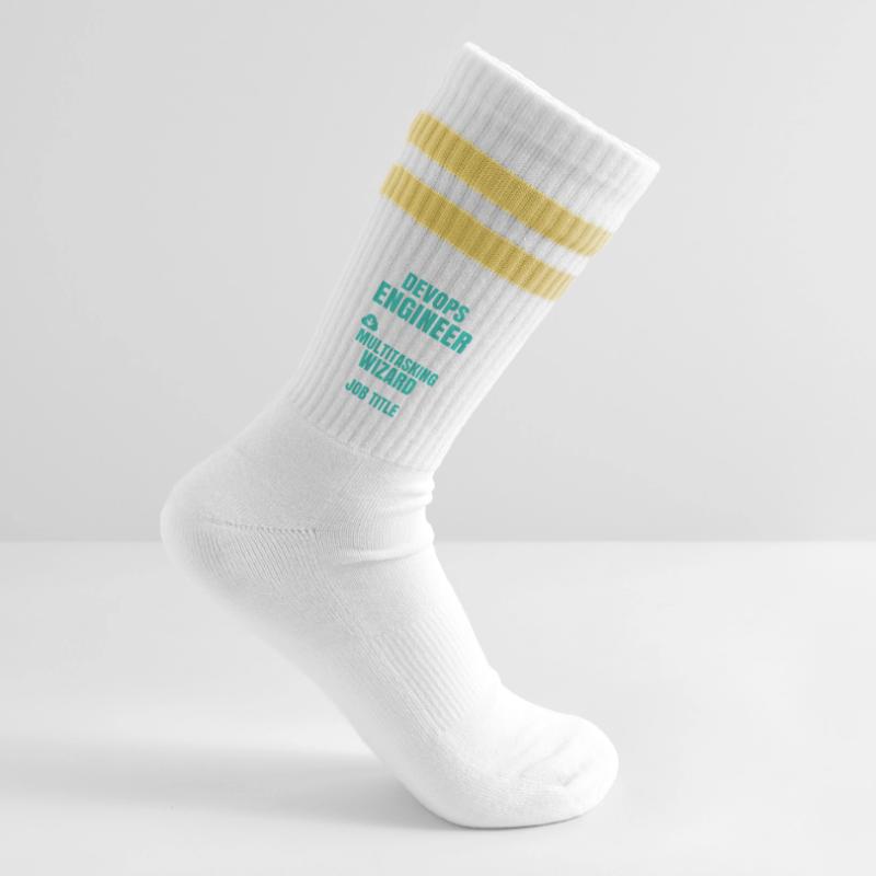 DevOps Engineer Multitasking Wizard Striped tennis socks