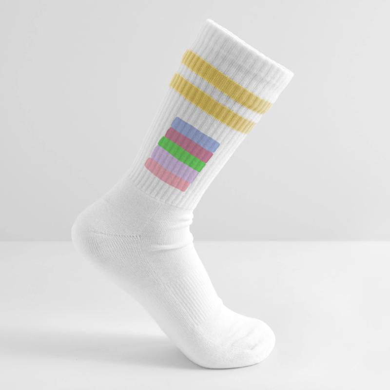 Pastellstreifen-Stack Gestreifte Tennissocken