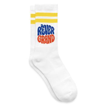 RÊVER GRAND - let's talk - Chaussettes de tennis - blanc/jaune - Droite