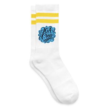 Bachelor Crew Enterrement de vie de garçon - Chaussettes de tennis - blanc/jaune - Droite
