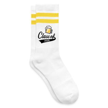 Promotion 2026 (Promotion diplômée / Bière / 3C POS) - Chaussettes de tennis - blanc/jaune - Droite