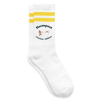 Sports cardiaques - Chaussettes de tennis - blanc/jaune - Droite