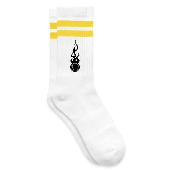 Baseball - Sport - Chaussettes de tennis - blanc/jaune - Droite