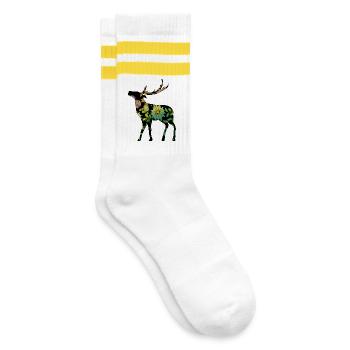 Cerf - Chaussettes de tennis - blanc/jaune - Droite